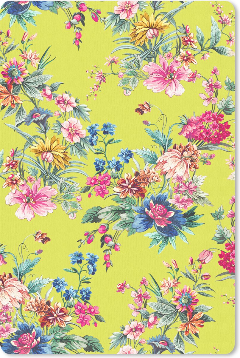 Muismat - Mousepad - Bloemen - Pastel - Kleuren - 18x27 cm - Muismatten