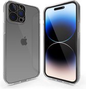 Coverzs telefoonhoesje geschikt voor Apple iPhone 13 Pro Max hoesje clear soft case camera cover - transparant hoesje met gekleurde rand - transparant