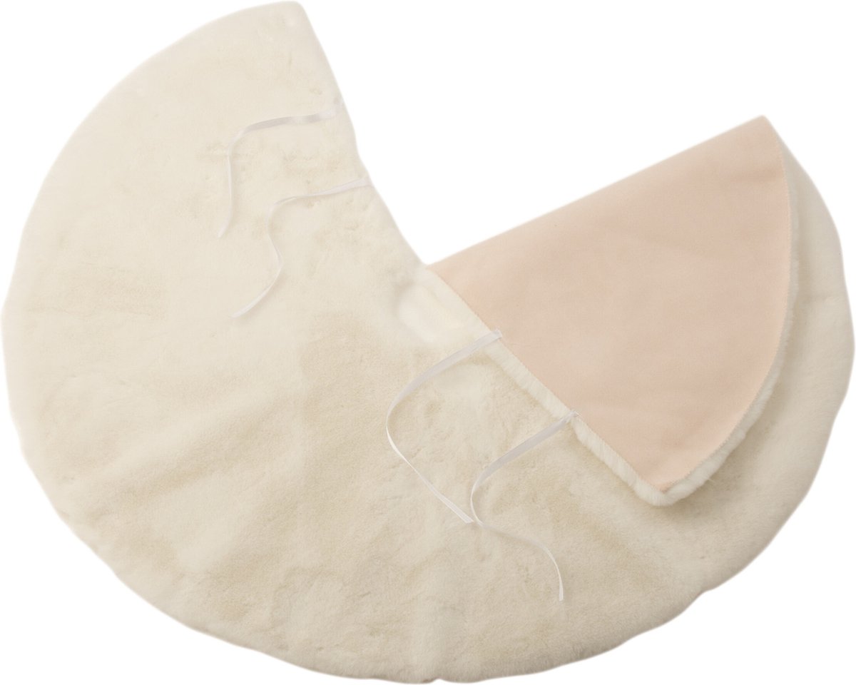 J-Line kerstboomrok Rond - polyester - wit