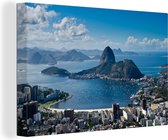 Canvas Schilderij Brazilië - Rio de Janeiro - Zee - 90x60 cm - Wanddecoratie