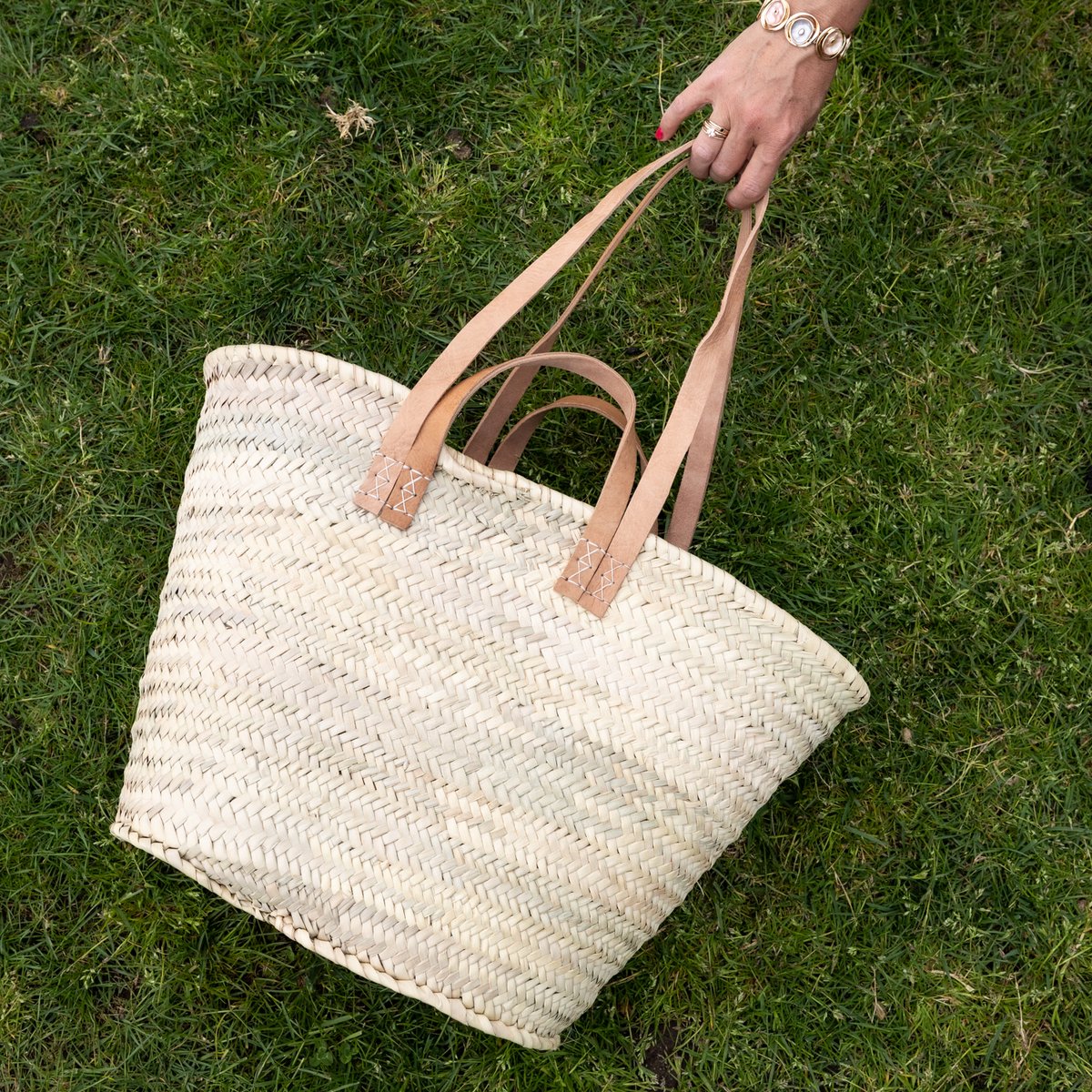 Sac De Plage Tressé Rose - 48x33x12 Cm - Neuf Avec Étiquettes