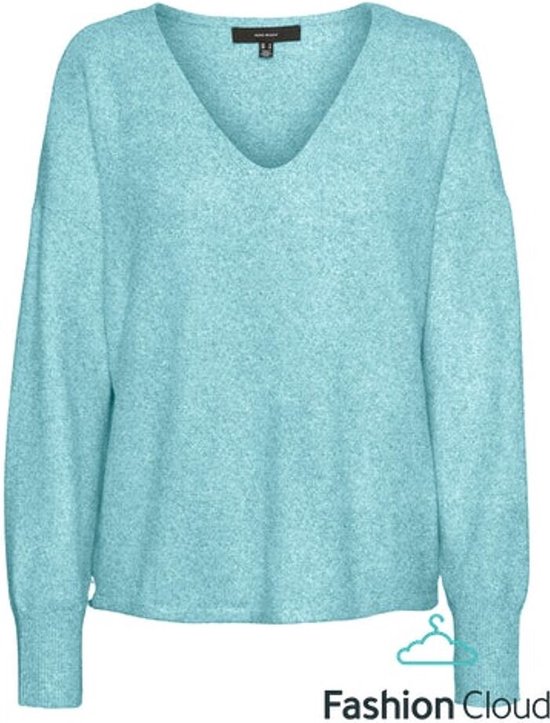 Vero Moda Doffy LS V-Neck Stripe Pullover GROEN M