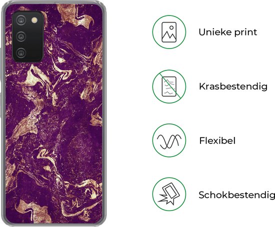 Coque Samsung Galaxy A33 5G - Natuursteen - Calcaire - Or - Siliconen