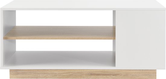 Salontafel - Met plank 2 - Spaanplaat - & hout kleurig (eiken)... | bol.com
