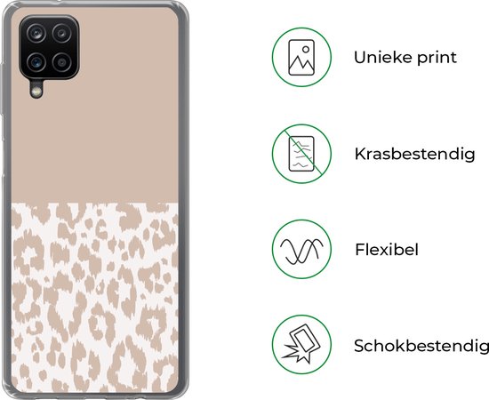 Coque Samsung Galaxy A12 - Imprimé panthère - Rose - Animaux - Coque de téléphone en Siliconen