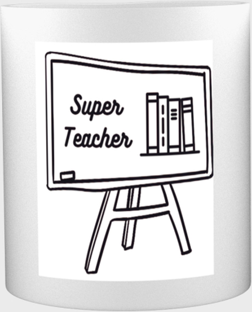 super teacher Mok met opdruk - juf - Meester - teacher - 350 ML inhoud