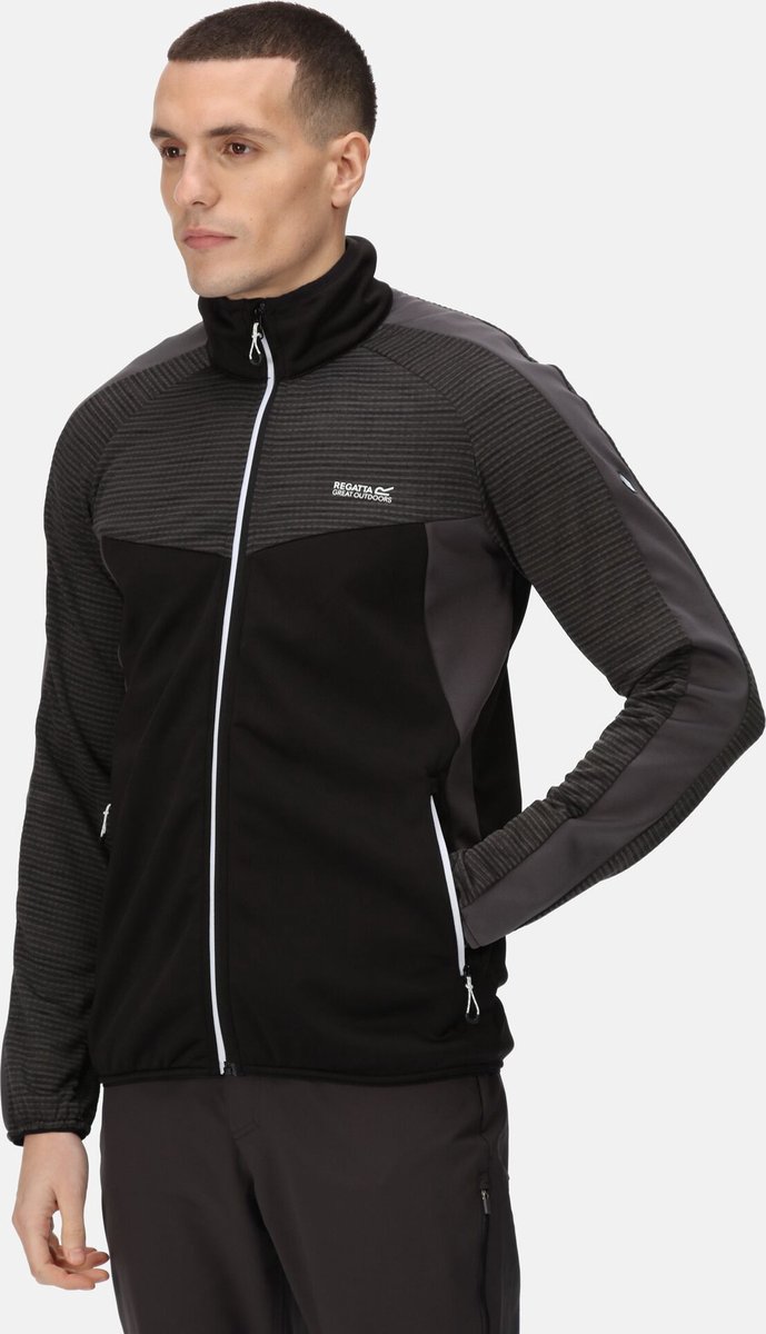 De Regatta Yare Vi Fleece Met Volledige Rits Heren Extol Stretch Gerecycled Donker Grijs