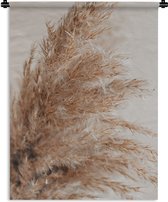 Wandkleed - Wanddoek - Gras - Planten - Natuur - Pampasgras - 60x80 cm - Wandtapijt