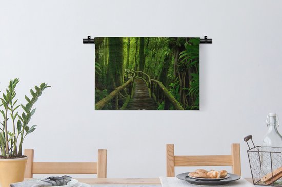 Tapisserie - Tapisserie - Jungle - Pont - Mousse - Nature - Tropical - 60x40 cm - Tapisserie