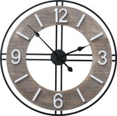 Wandklok 60 cm - Uurwerk - Wall Clock - Industriële klok - Landelijke  klok - Wandklokken - Analoge Wandklok - Analoog - Muurklok - Hangklok