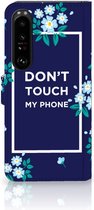 Hoesje Sony Xperia 1 IV Telefoontasje Flowers Blue DTMP