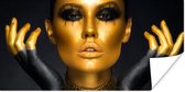 Affiche Femme - Portrait - Or - Luxe - Zwart - 40x20 cm