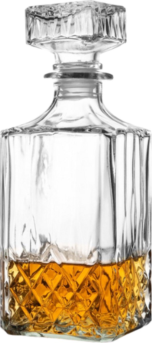 Zaelon Whiskey Karaf - Luxe Whisky Karaf Set - 0,9 L - Decanteer karaf - Whiskey carafe - Cadeau voor Man & Vrouw - Kerst & Sinterklaas Cadeautjes