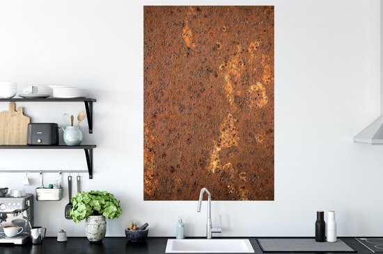 Stickers muraux - Sticker Foil - Marron - Oranje - Abstrait - Vintage - Rouille - Motif - 80x120 cm - Film Adhésif - Stickers muraux Chambre Enfant - Papier Peint Auto Adhésif