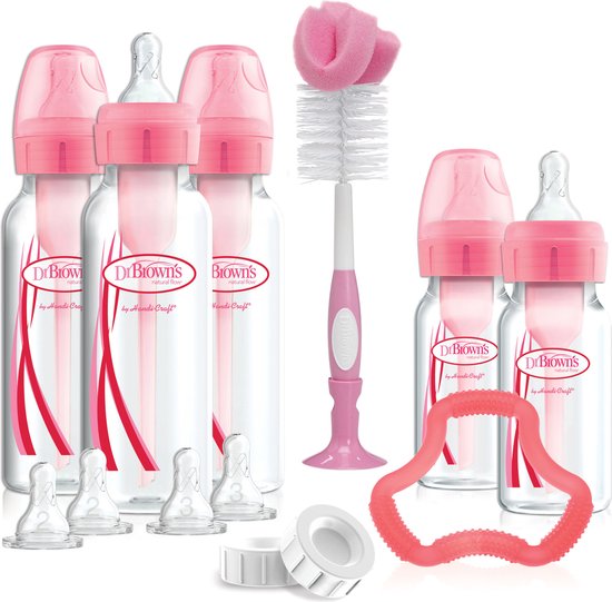 misdrijf Verbinding licentie Dr. Brown's Options+ Anti-colic | Giftset Standaardfles roze | bol.com