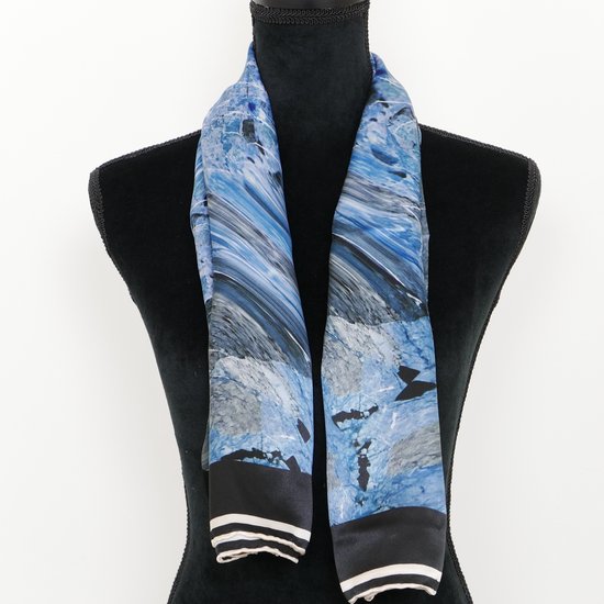 UK_Stone Halsdoek Heren 100% Zijde Sjaal Vintage Patroon Zijden Sjaal Herensjaal, One Size