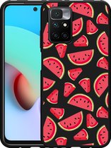 Xiaomi Redmi 10 2022 Hoesje Zwart Watermeloen - Designed by Cazy