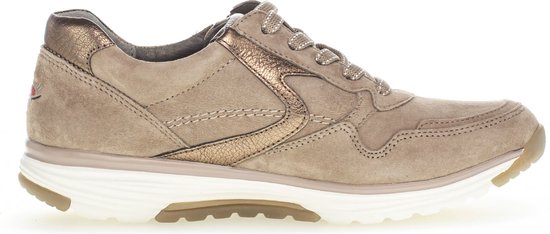 Gabor rollingsoft sensitive 96.978.44 - dames rollende wandelsneaker - beige - maat 44 (EU) 9.5 (UK)
