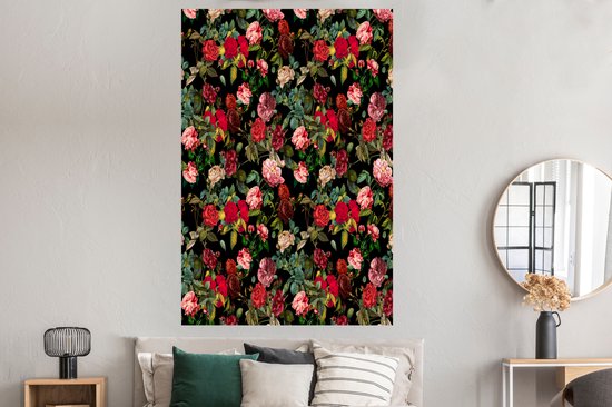Poster Fleurs - Vintage - Roses - 120x180 cm XXL