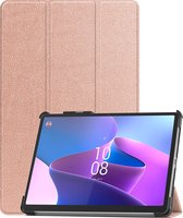Hoes Geschikt voor Lenovo Tab P11 Pro Hoes Book Case Hoesje Trifold Cover Met Uitsparing Geschikt voor Lenovo Pen - Hoesje Geschikt voor Lenovo Tab P11 Pro Hoesje Bookcase - Rosé goud