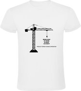 Torenkraan Machinist Heren T-shirt | Hijskraan | Bouwkraan | Werfkraan | Kraan | Werk | Wit