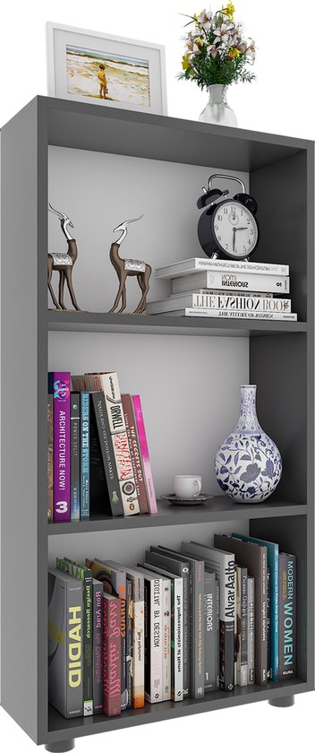 VCM Houten Opbergrek Boekenplank Decoratieve Boekenr