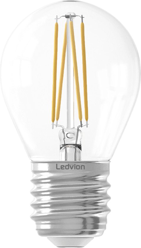 Ledvion E27 LED Lampen, 1W, 2100K, 50 Lumen, LED Lampen Value Pack, Bol Spotlight, Heldere Kleuren