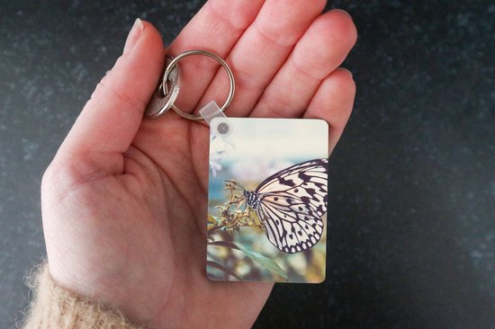 Porte-clés - Papillon - Fleurs - Printemps - Cadeaux - Plastique