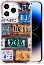 Hoesje maken Geschikt voor iPhone 14 Pro GSM Hoesje met doorzichtige rand Kentekenplaten