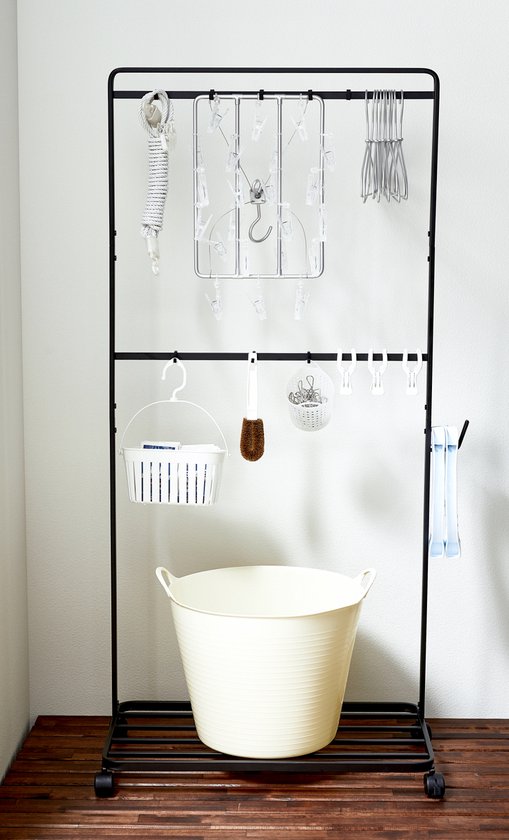 Ibenzoa® Industriële Handdoekhouder met 3 Stangen - Zwart