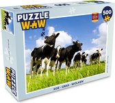 Puzzel Koe - Gras - Wolken - Legpuzzel - Puzzel 500 stukjes