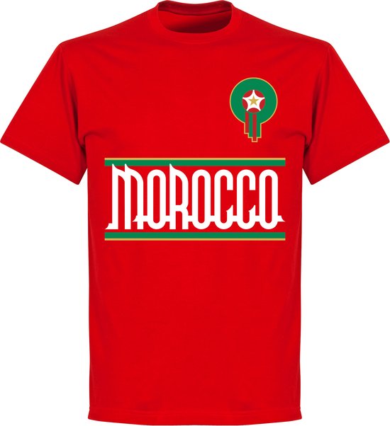 Marokko Team T-Shirt - Rood - Kinderen - 98