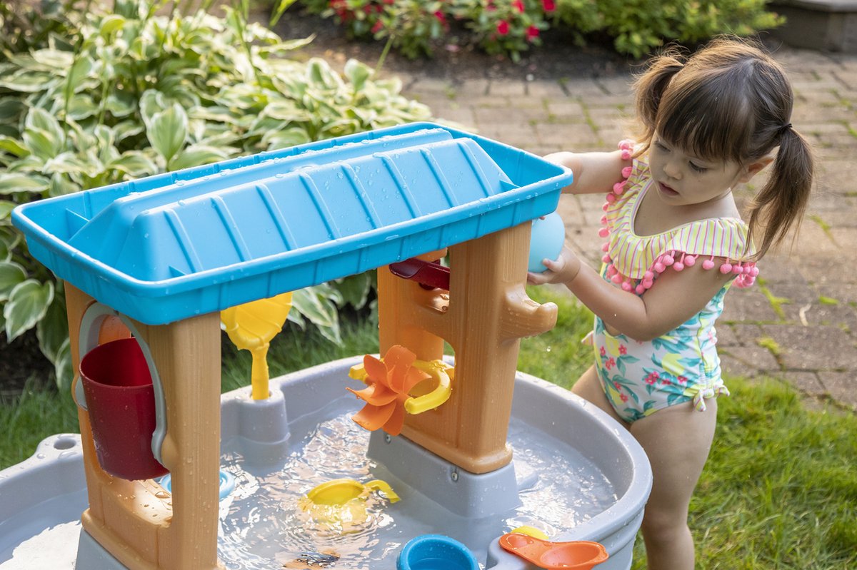 Step2 Rain Showers Splash Tub Watertafel - incl. accessoires - - Waterspeelgoed voor kind - Activiteitentafel met water voor de tuin / buiten — afbeelding 12