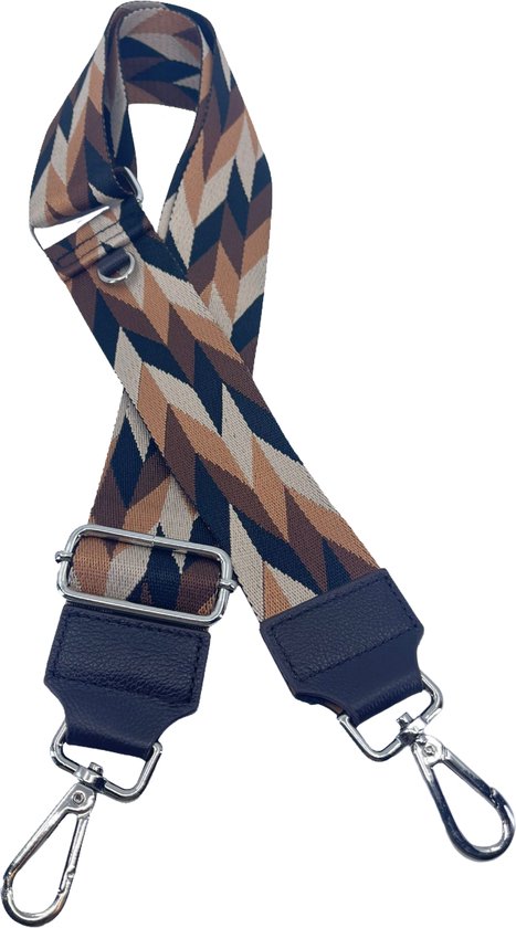 Schoudertas band - Hengsel - Bag strap - Fabric Straps - Boho - Chique - Chic - Vier abstracte kleuren
