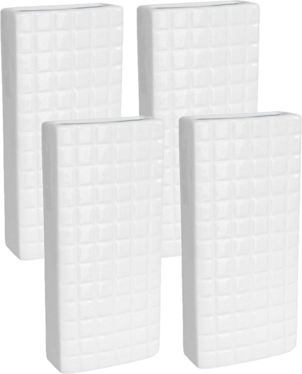 Luchtbevochtigers - 8 stuks - wit - aardewerk - 8 x 20 cm