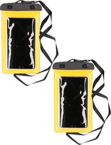 Bellatio Design Phone Case - 2 PC - étanche - pour tous les téléphones jusqu'à 6 pouces - jaune
