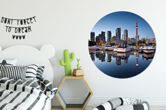 Les bâtiments de Toronto se reflètent dans la plaque en plastique Water Wall Circle Ø 140 cm