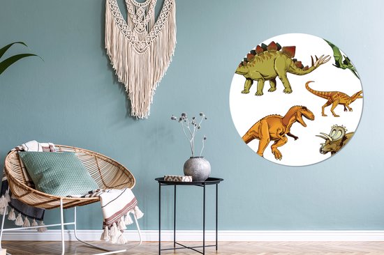 Muursticker - Geometrische dino T-REX