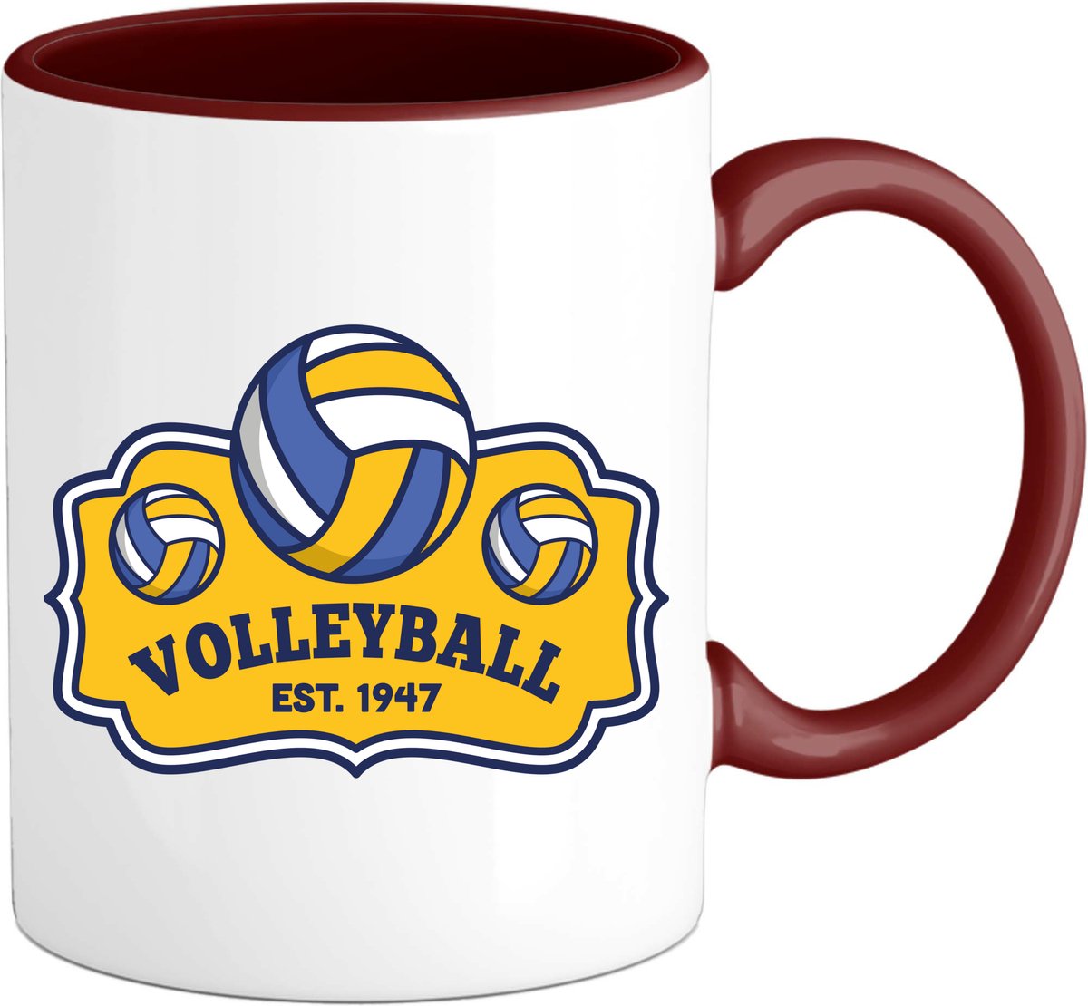 Volleybal sport - Mok - Burgundy