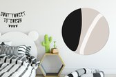 WallCircle - Wandcirkel - Muurcirkel - Pastel - Minimalisme - Vormen - Aluminium - Dibond - ⌀ 140 cm - Binnen en Buiten