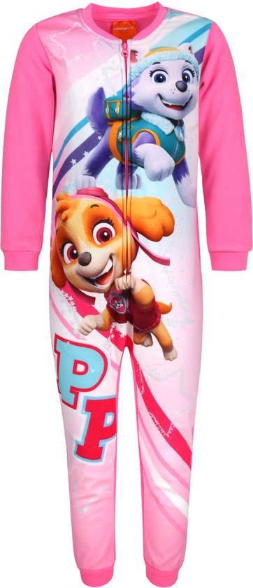 PAW Patrol Skye, Everest - Eendelige pyjama / meisjes jumpsuit, fleece, roze OEKO-TEX / 104-110