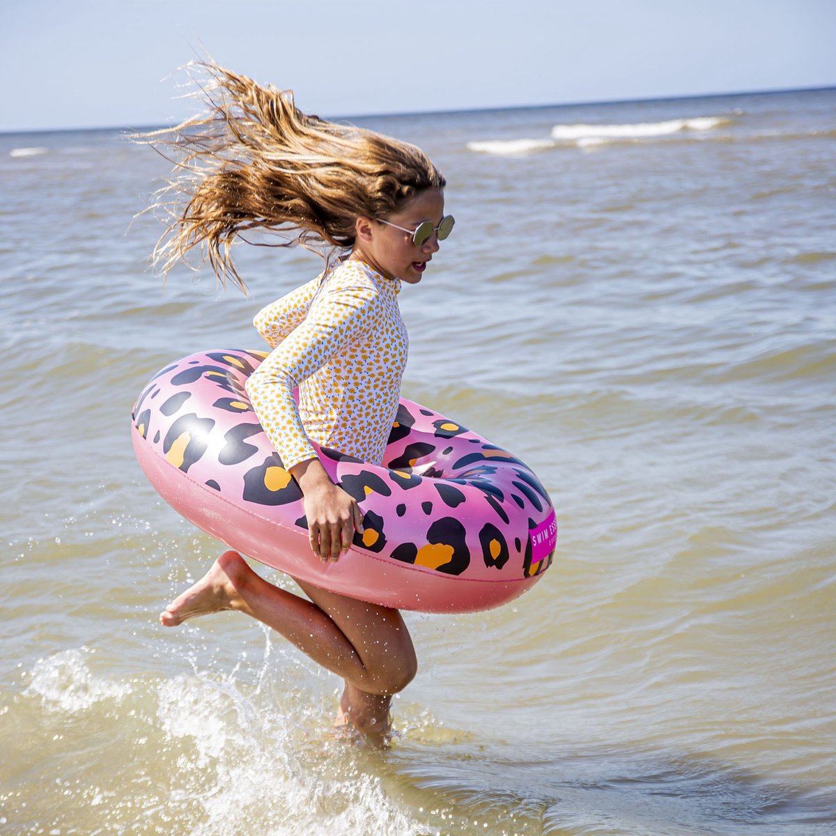 Swim Essentials Zwemband - Zwemring - Rosé Goud Panterprint - 90 cm