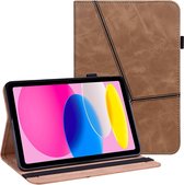 Cazy Geschikt voor Apple iPad 2022 Business Folio Case Tablethoes – Bruin