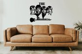 The Beatles, prachtige metalen wanddecoratie met 3D effect! 49x43 cm Zwart