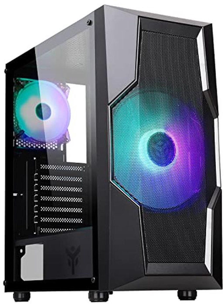 Gaming Mid Tower PC Behuizing met ARGB Ventilatoren en Tempered Glass