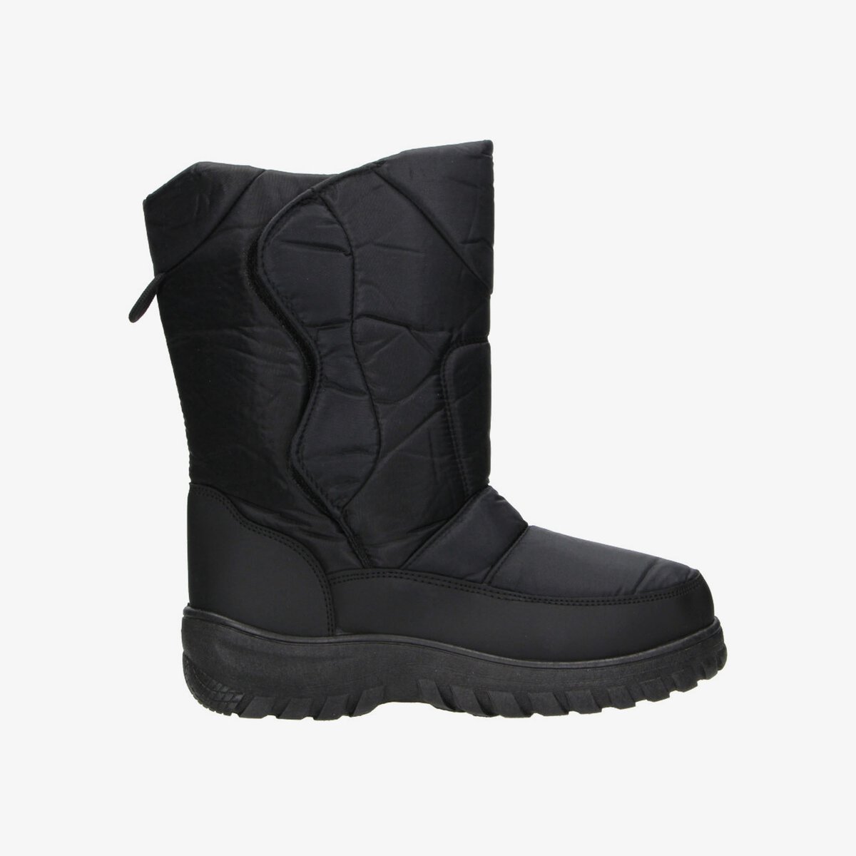 SnowFun gevoerde heren snowboots met klittenband – Moonboots Zwart