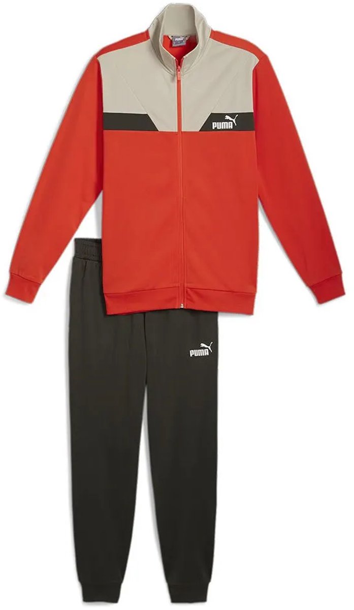 Puma Power Poly Trainingspak Rood,Grijs XS Man