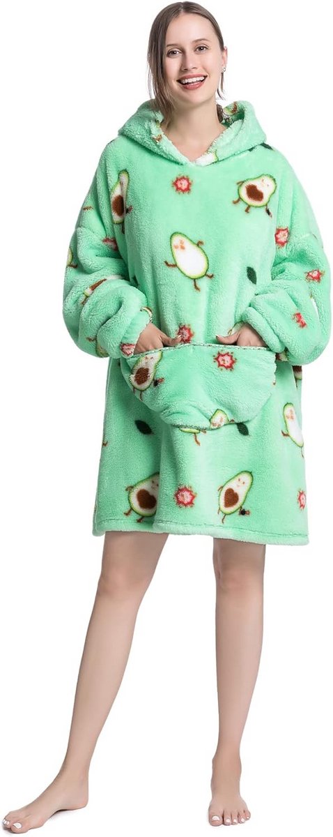 Oversized Deken Hoodie - Draagbare Fleece Hoodie voor Dames en Heren - Grootte L-5XL