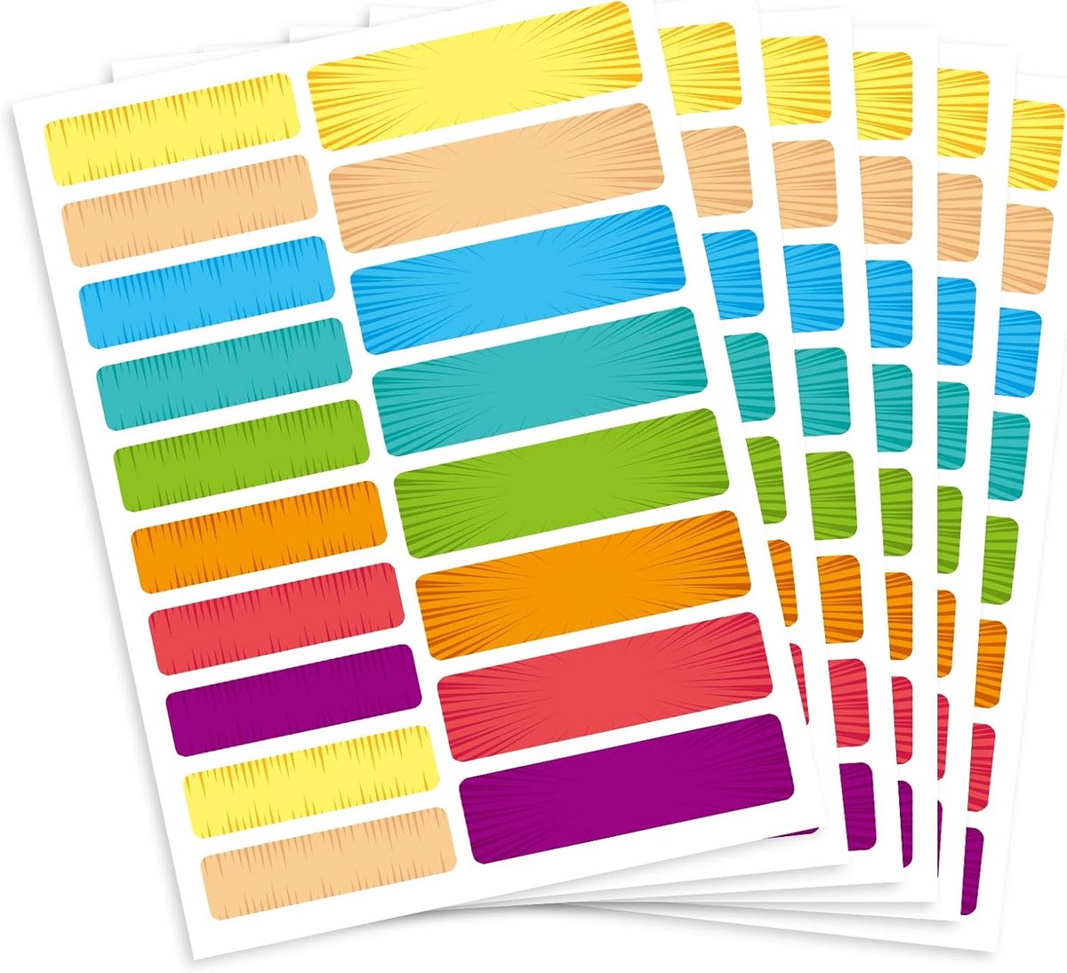 Waterdichte verwijderbare etiketten naamstickers - 360 stuks handgeschreven label voor waterflessen en schoolbenodigdheden voor kinderen, voedselcontainers en opbergbakken (strip)