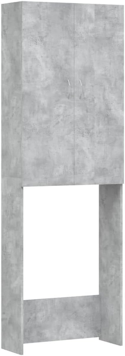 Wasmachinekast 64x25,5x190 cm - Betongrijs